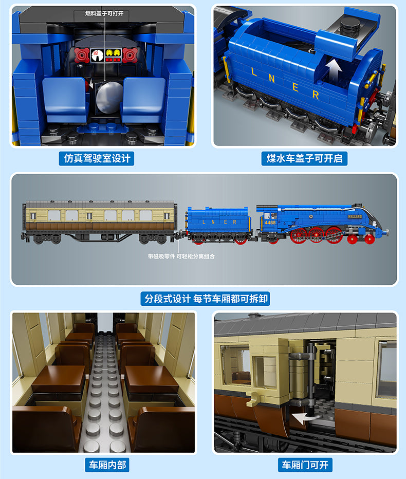 MOC 12006 スチームハイカー機関車 クラスA4 輸送車両モデル