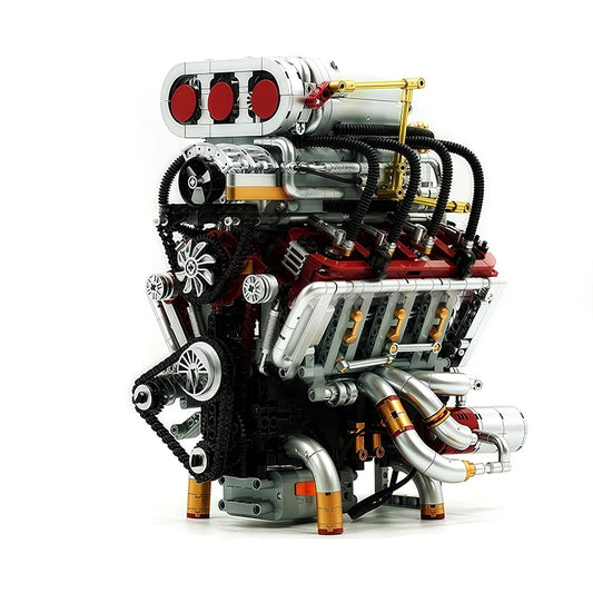 2347個スーパーカー V8 エンジンモデルビルディングブロックキット MOC モータードライブクリエイティブパズルおもちゃ 子供ホリデーギフト