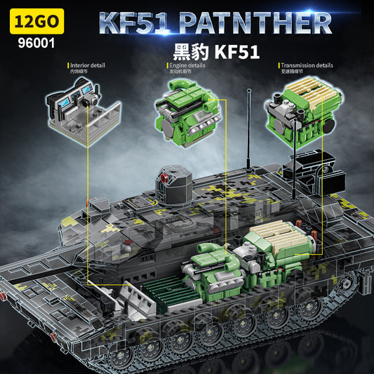 96001 第4世代戦車ドイツパンサーKF15モデル 2235個ビルディングブロックセット