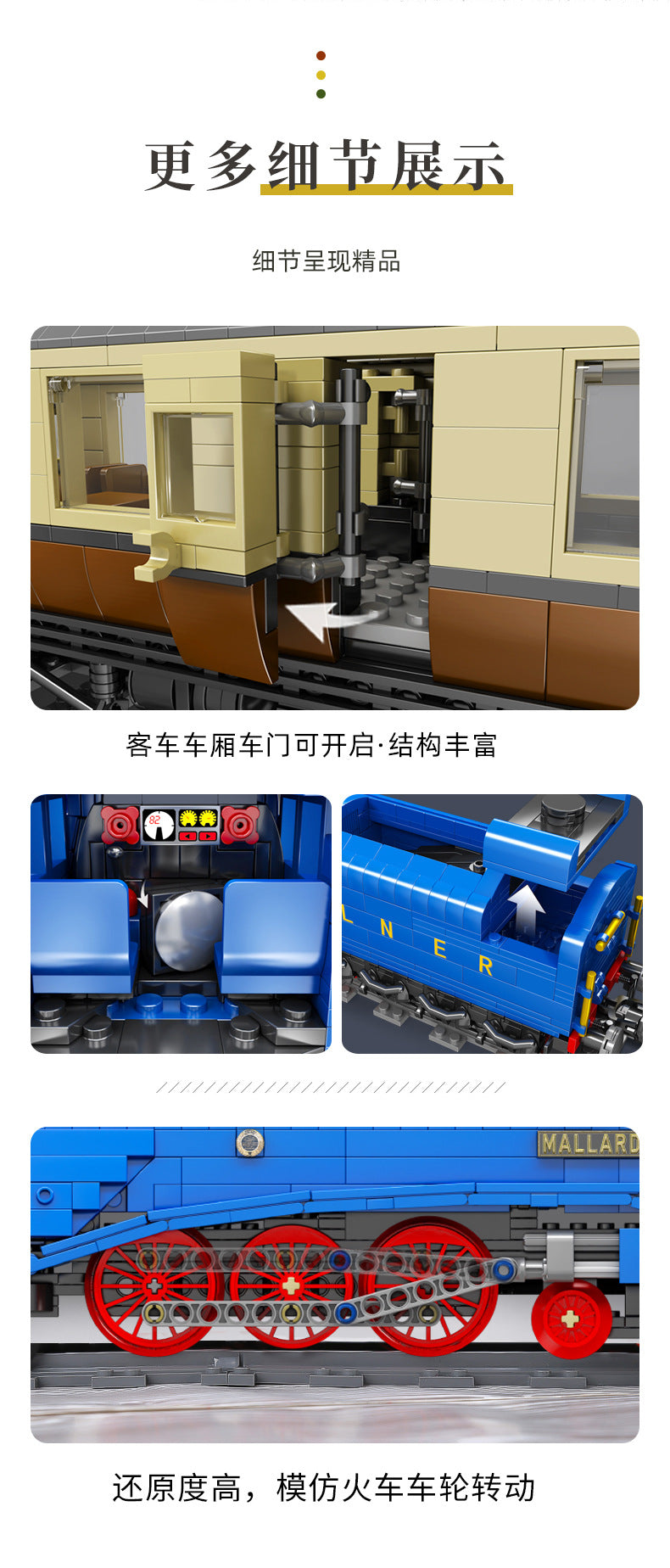 MOC 12006 スチームハイカー機関車 クラスA4 輸送車両モデル