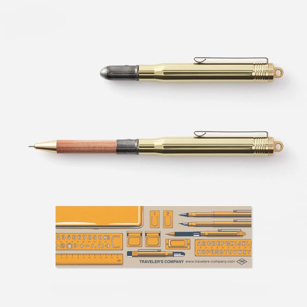 TRC Solid Brass Bullet Pen / Pencil (Midori)