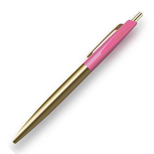 下軸は一本の真鍮棒材から削り出して作りました。全体重量26gでウェイトバランスも抜群です。しかも感動的に滑らかな書き心地。