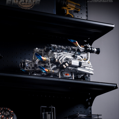 スポーツカー V8 エンジンモデルビルディングレンガ MOC Y15002 モーターブロックハイテクパワーパック 大人向けコレクションギフト