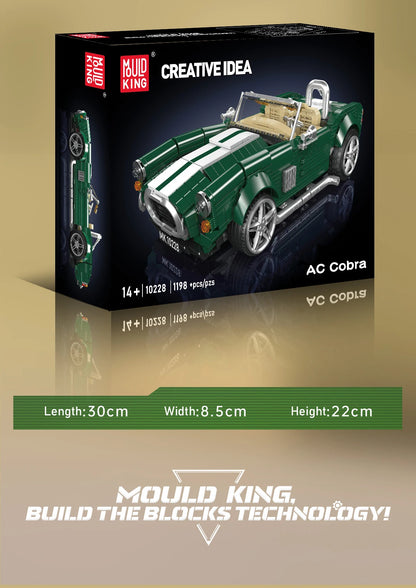 Mould King 10228 ACコブラ ビルディングブロック クラシックコンバーチブルスポーツカー