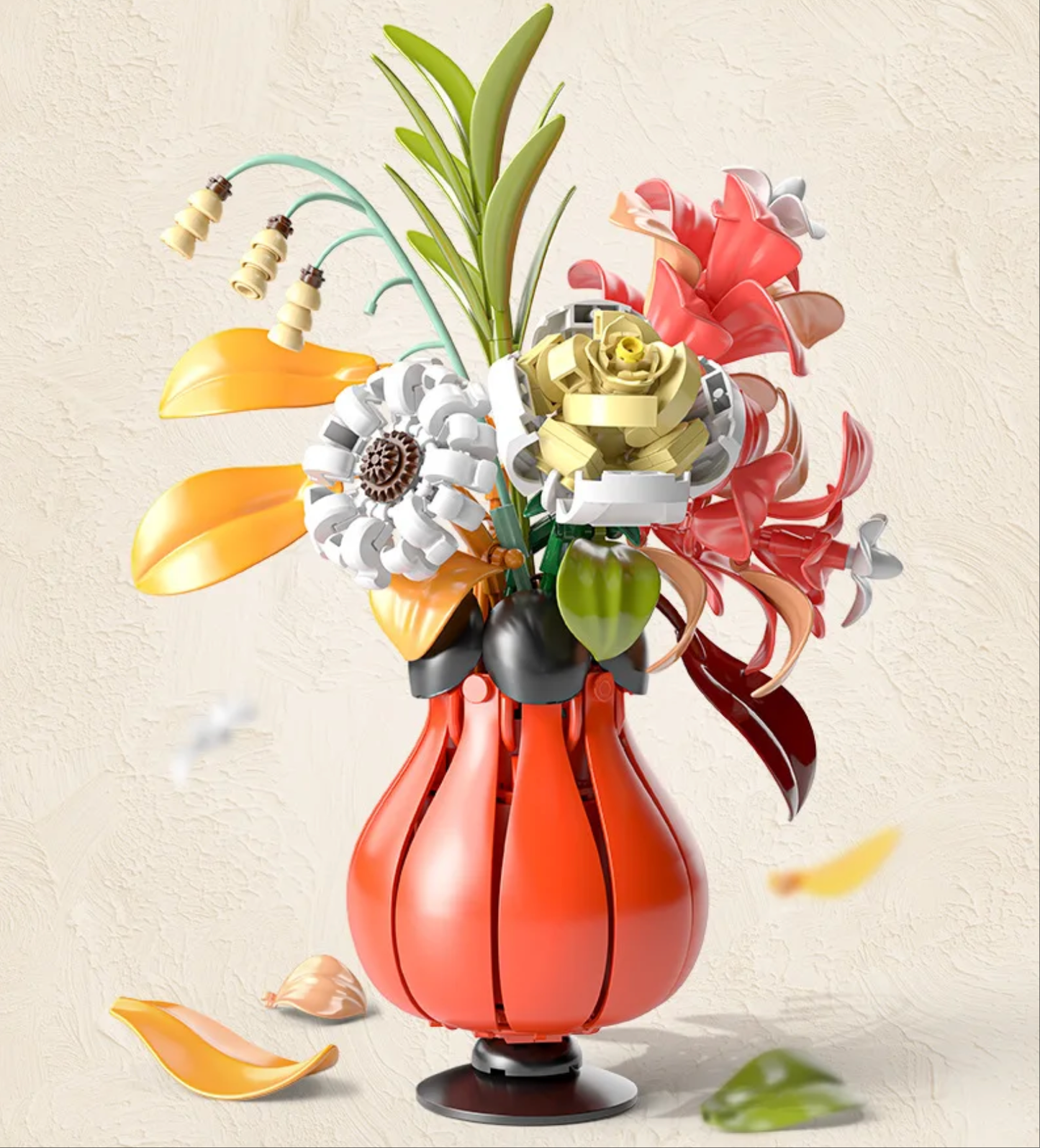 新モデル 13068 花の花束 ビルディングブロック 装飾家具飾り