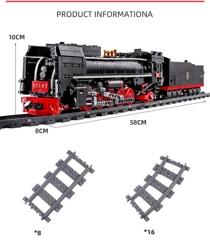MOULD KING 12003 テクニカルRC列車 蒸気機関車 都市鉄道ビルディングブロック