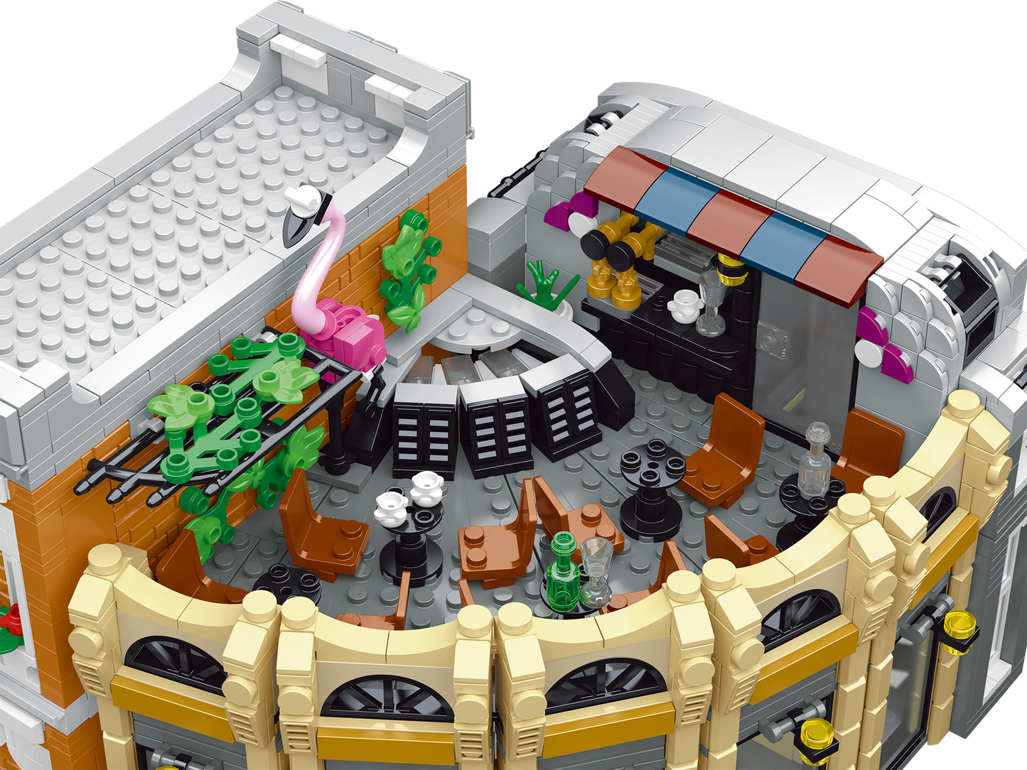 3231個ヨーロッパスタイルデパートコーナーストア ビルディングブロック シティストリートビューモジュラーレンガのおもちゃ