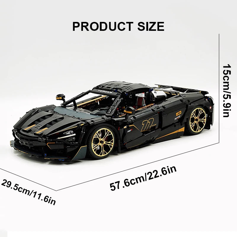 1:8 MOC スポーツレーシングカーモデル 720S モーター 10625
