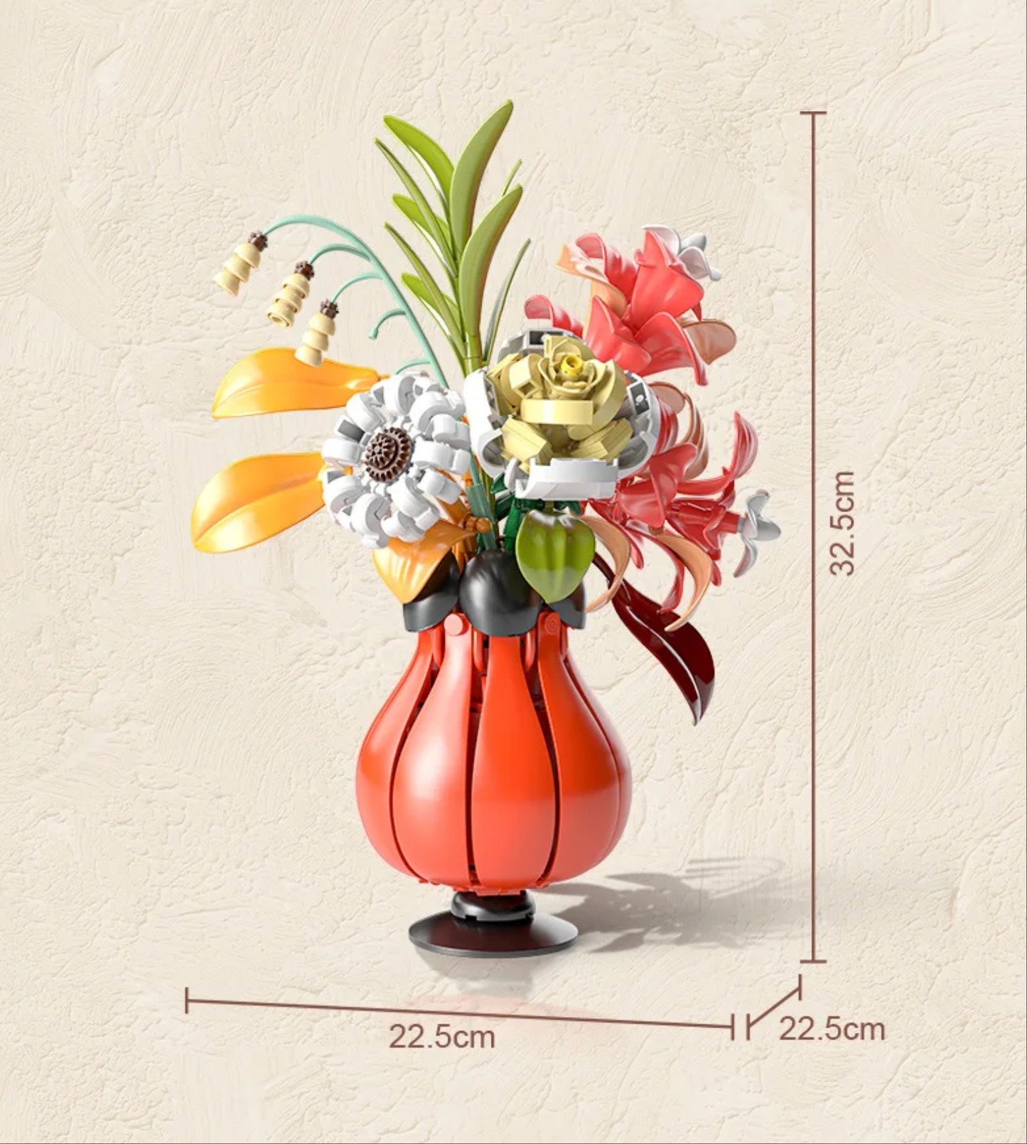 新モデル 13068 花の花束 ビルディングブロック 装飾家具飾り