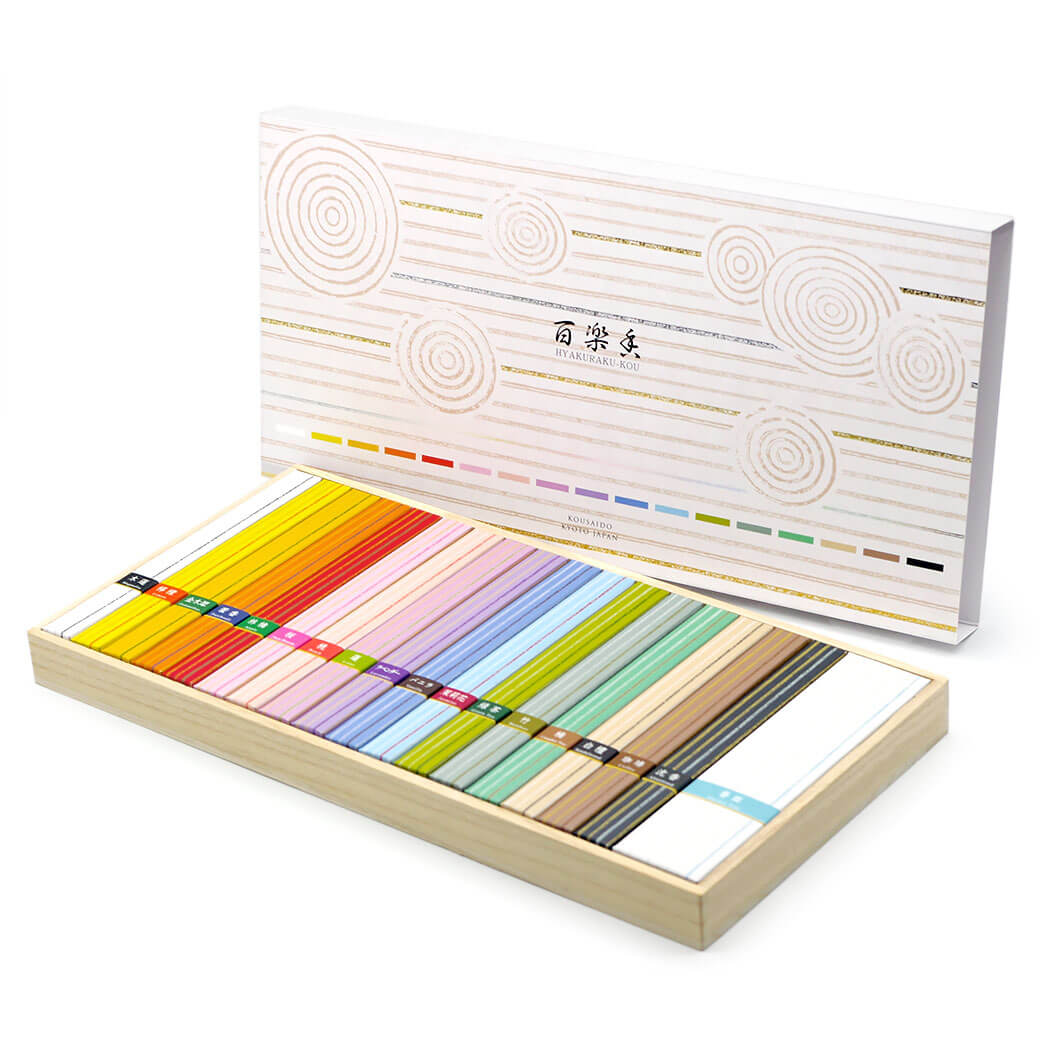 Kousaido Hyakuraku – 17 Fragrance Japanese Incense Gift Set