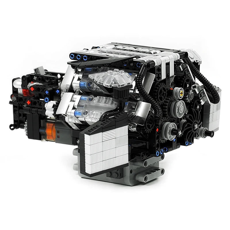 Mould King 10230 W12エンジン 871ピース 組み立てブロックセット MOC ミニトランスミッションエンジンモデル