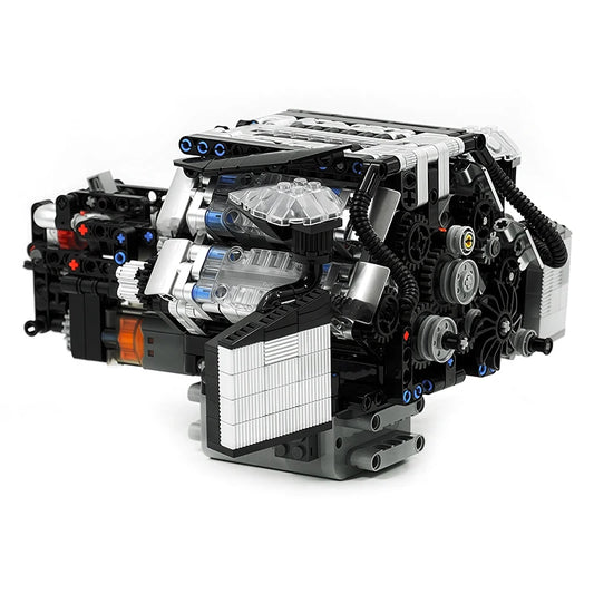 Mould King 10230 W12エンジン 871ピース 組み立てブロックセット MOC ミニトランスミッションエンジンモデル
