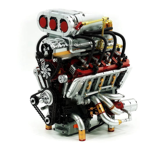 2347個スーパーカー V8 エンジンモデルビルディングブロックキット MOC モータードライブクリエイティブパズルおもちゃ 子供ホリデーギフト