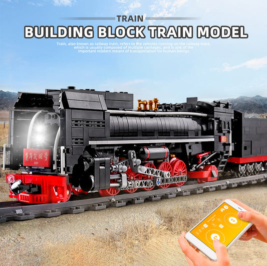 MOULD KING 12003 テクニカルRC列車 蒸気機関車 都市鉄道ビルディングブロック