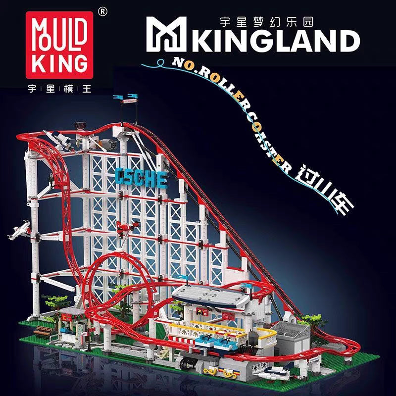 MOULD KING 11014 テクニカルジェットコースタービルディングブロック電動モデルセット