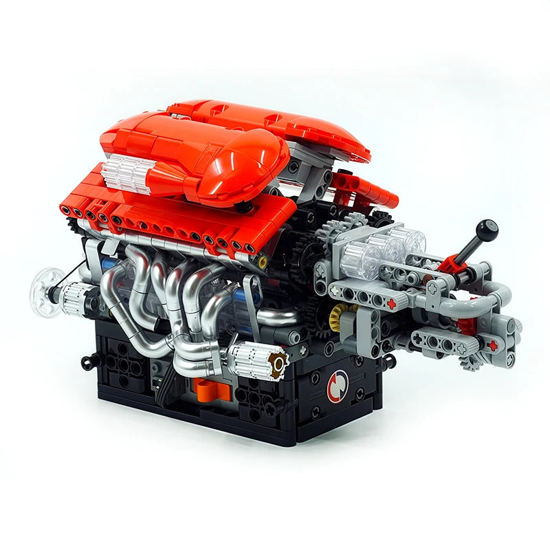 Mould King 10226 FEスーパーカーV12エンジンモデル - 863ピース 組み立てブロックキット