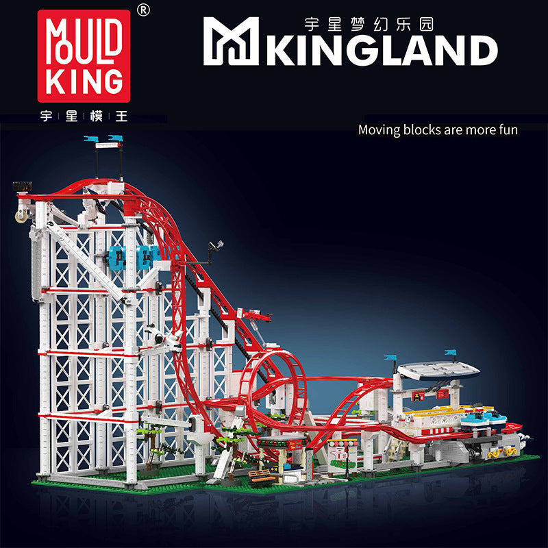 MOULD KING 11014 テクニカルジェットコースタービルディングブロック電動モデルセット