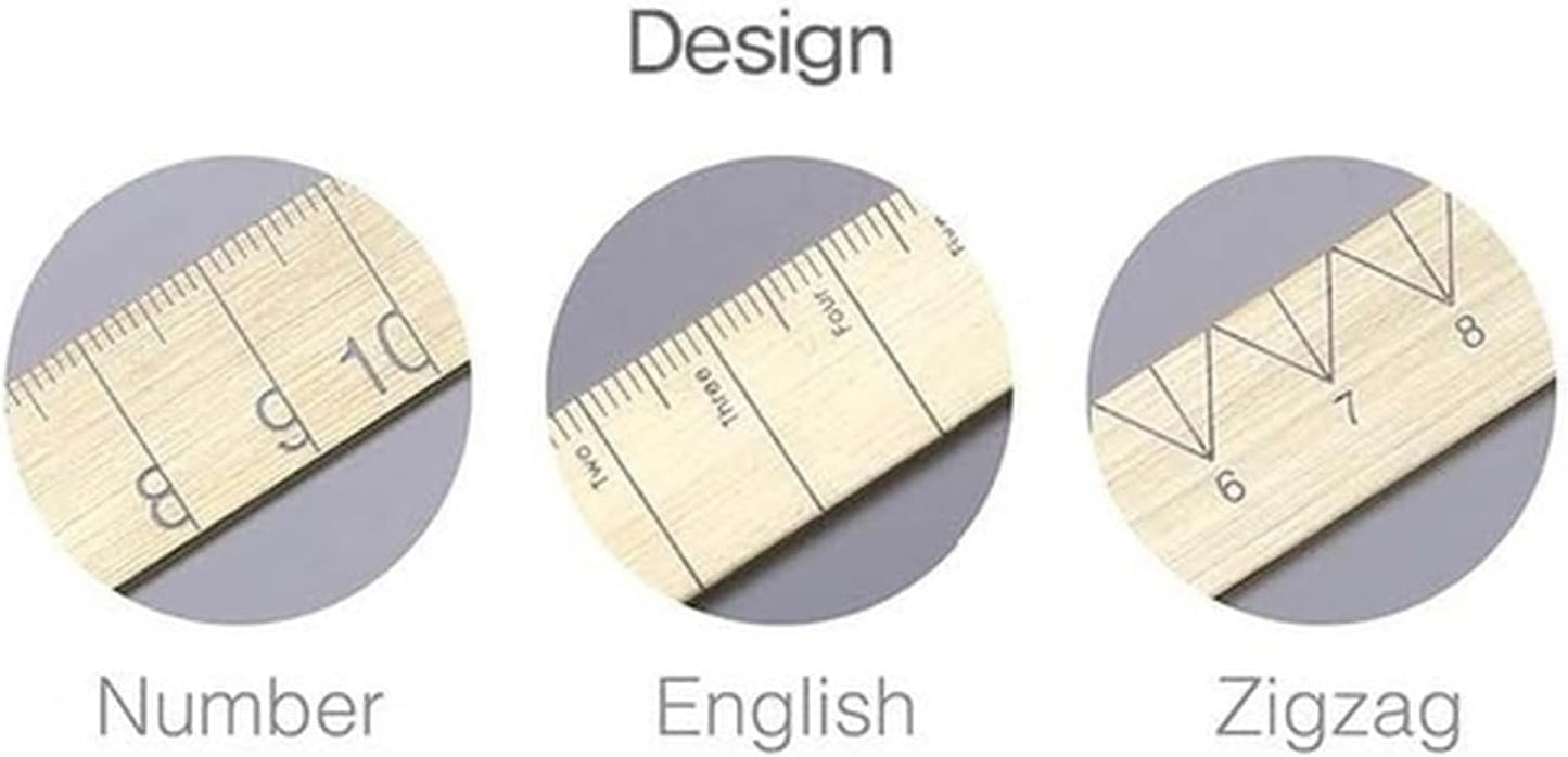 Interact Solid Brass Geometrical Ruler (16cm)