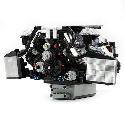 Mould King 10230 W12エンジン 871ピース 組み立てブロックセット MOC ミニトランスミッションエンジンモデル