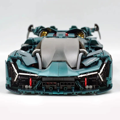 子供のためのスーパースポーツカーのビルディングブロック - 黒いレーシングカー