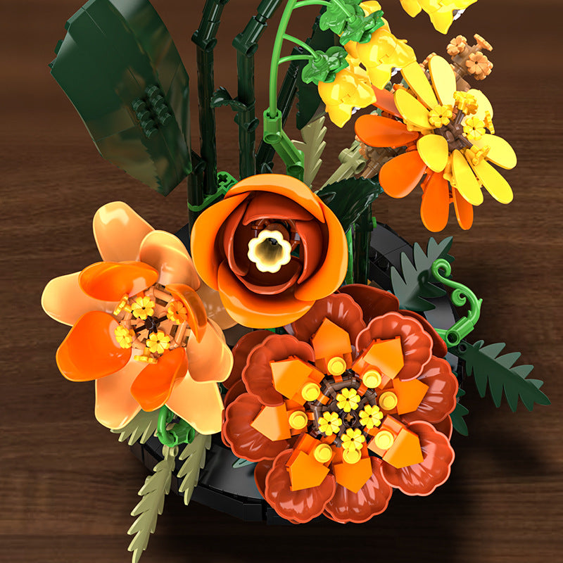 モランディローズ ブロックセット植物ブーケ