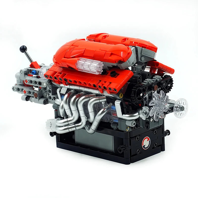 Mould King 10226 FEスーパーカーV12エンジンモデル - 863ピース 組み立てブロックキット