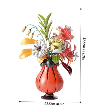 新モデル 13068 花の花束 ビルディングブロック 装飾家具飾り