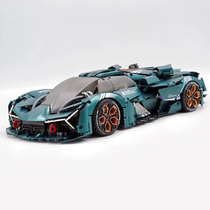 子供のためのスーパースポーツカーのビルディングブロック - 黒いレーシングカー
