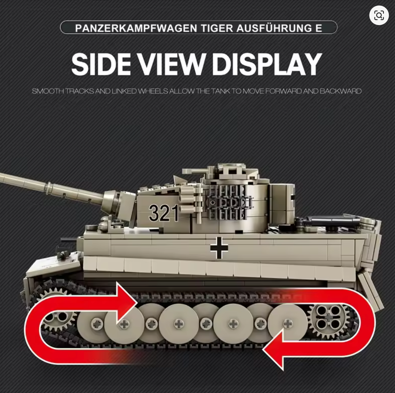 第二次世界大戦ドイツタイガー組み立てキット 1138個 重装甲組み立てセット