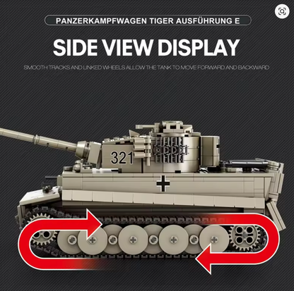 第二次世界大戦ドイツタイガー組み立てキット 1138個 重装甲組み立てセット