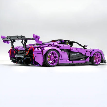 GULY 10617 テクニカルMOC P1 パープル スーパーカー ハイパーカー