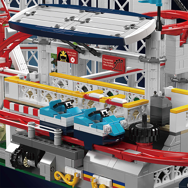 MOULD KING 11014 テクニカルジェットコースタービルディングブロック電動モデルセット