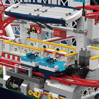 MOULD KING 11014 テクニカルジェットコースタービルディングブロック電動モデルセット