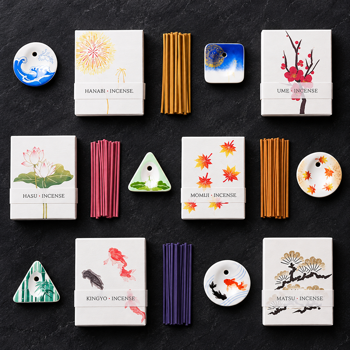 Kousaido HANGA – Japanese Ceramic Incense Holder