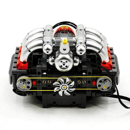 Mould King 10193 ボクサーV8エンジンモデル 609ピース ビルディングブロックキットセット