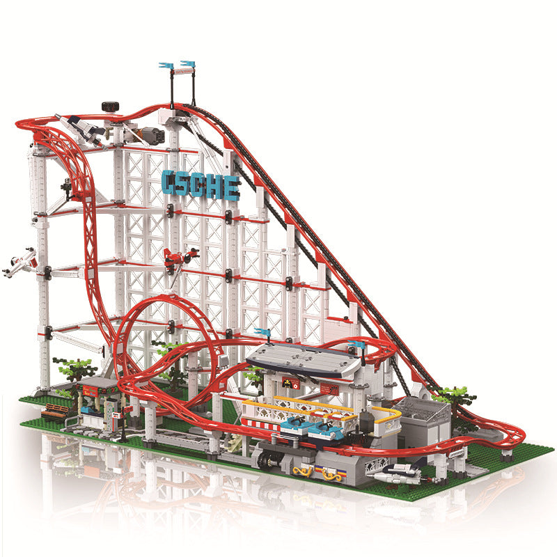 MOULD KING 11014 テクニカルジェットコースタービルディングブロック電動モデルセット