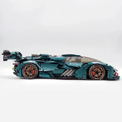 子供のためのスーパースポーツカーのビルディングブロック - 黒いレーシングカー