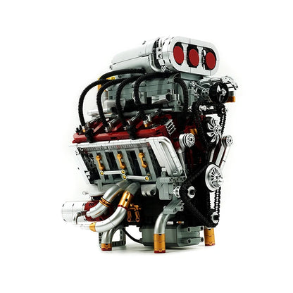 2347個スーパーカー V8 エンジンモデルビルディングブロックキット MOC モータードライブクリエイティブパズルおもちゃ 子供ホリデーギフト