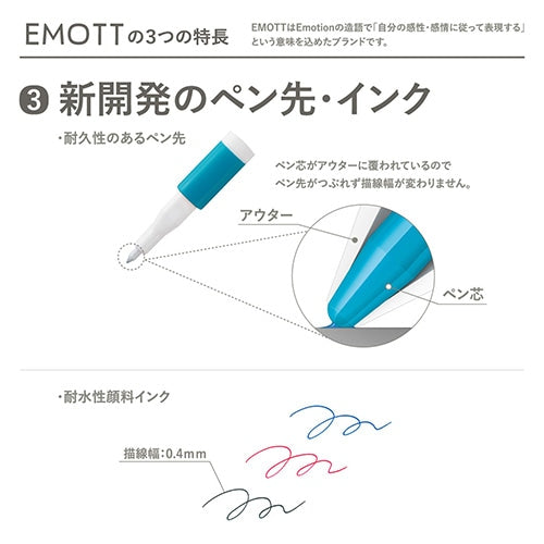 #三菱鉛筆(国内販売のみ) 水性ペン EMOTT 40色 PEMSY40C