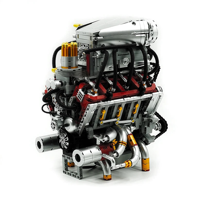 2347個スーパーカー V8 エンジンモデルビルディングブロックキット MOC モータードライブクリエイティブパズルおもちゃ 子供ホリデーギフト