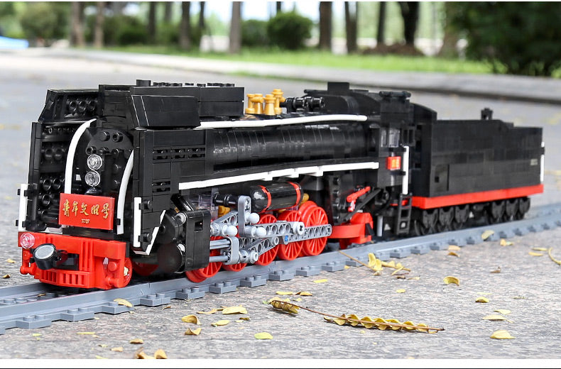 MOULD KING 12003 テクニカルRC列車 蒸気機関車 都市鉄道ビルディングブロック