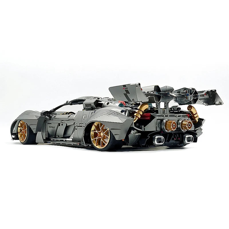 GULY 10629 1:8 RC メタリックメッキ グレー レーシングハイパーカー