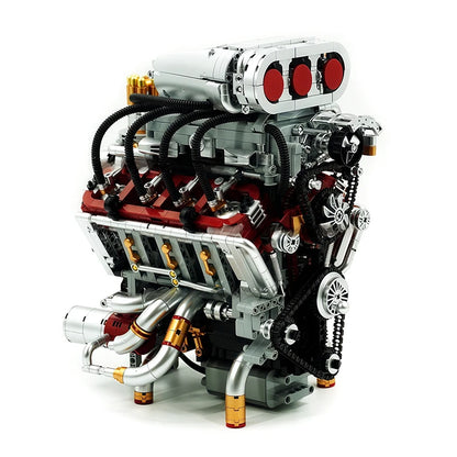 2347個スーパーカー V8 エンジンモデルビルディングブロックキット MOC モータードライブクリエイティブパズルおもちゃ 子供ホリデーギフト
