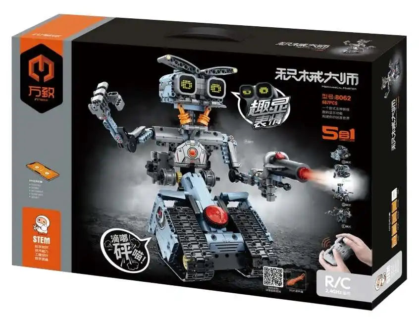 NO. 8062 | 5-IN-1 STEAM THUNDERBOT PROGRAMMABLE ARCHIVE (687 PCS)