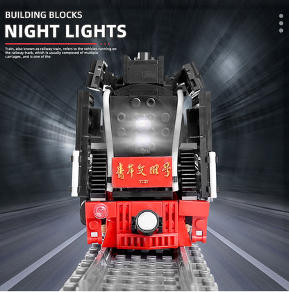 MOULD KING 12003 テクニカルRC列車 蒸気機関車 都市鉄道ビルディングブロック