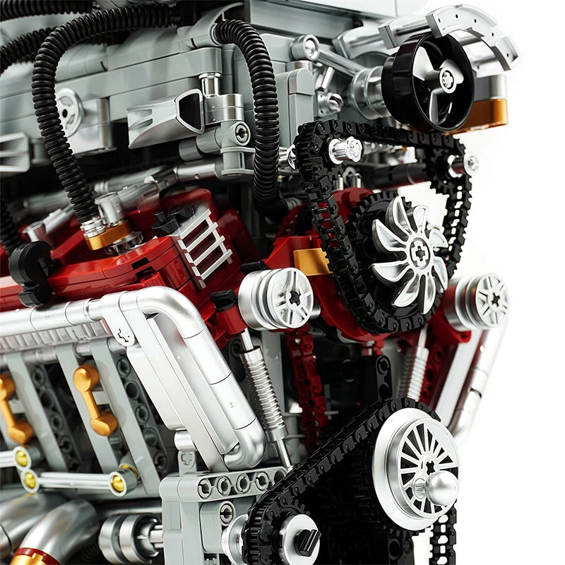 2347個スーパーカー V8 エンジンモデルビルディングブロックキット MOC モータードライブクリエイティブパズルおもちゃ 子供ホリデーギフト
