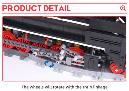 MOULD KING 12003 テクニカルRC列車 蒸気機関車 都市鉄道ビルディングブロック