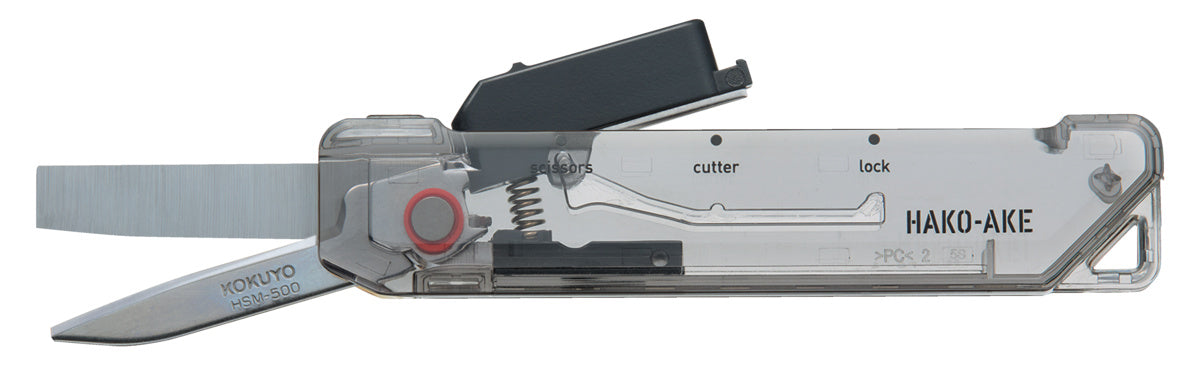 Japanese KOKUYO HAKO-AKE 2-in-1 Portable Scissors Carton Opener Utility Cutter for Warehouse Office Home