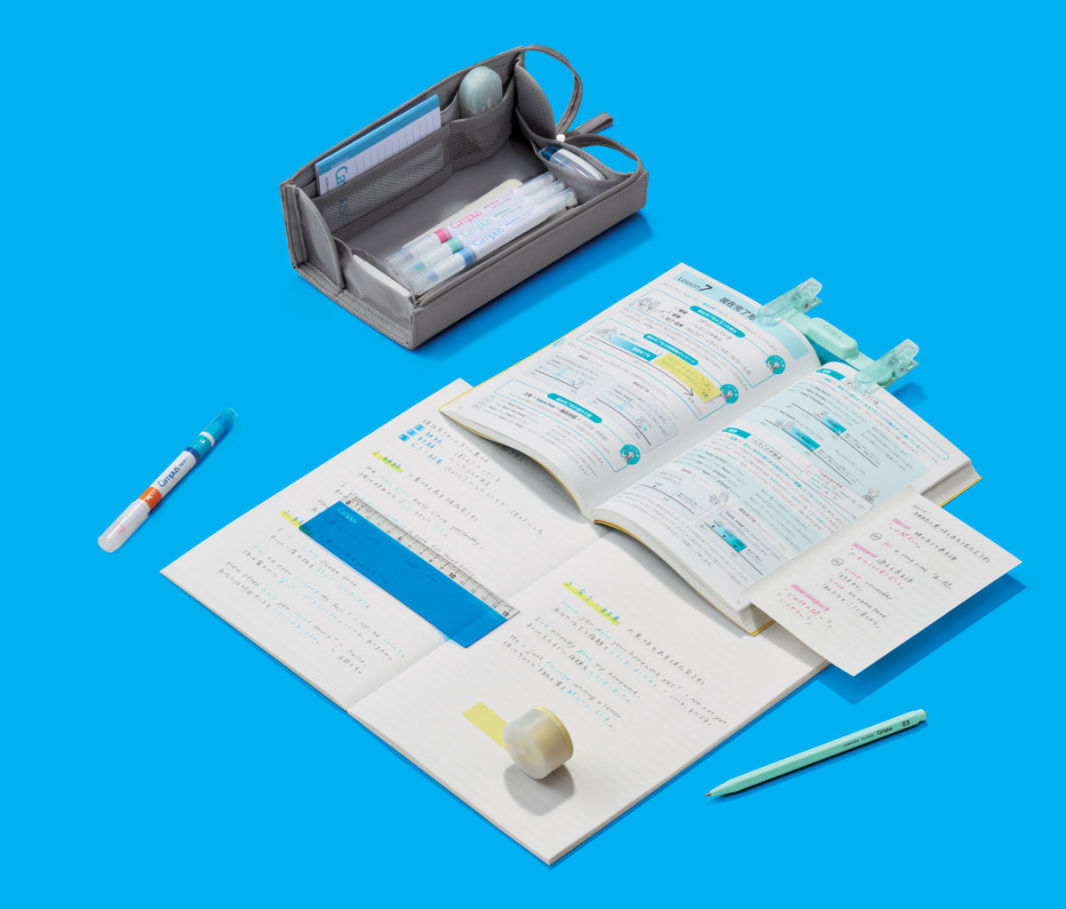 KOKUYO Campus Roll Sticky Notes Dispenser 15mm x 2.4m Cut-to-Length Adhesive Memo Tape for Study Notes and Books