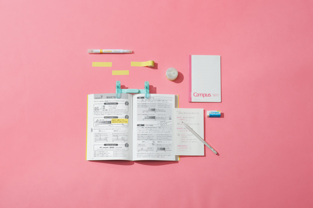KOKUYO Campus Roll Sticky Notes Dispenser 15mm x 2.4m Cut-to-Length Adhesive Memo Tape for Study Notes and Books